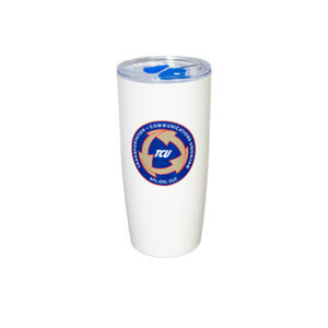 TCU 22oz Odin Tumbler White Mug, Blue Lid